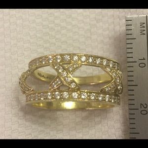 HIDALGO 18k & Diamond 3 "X" interchageable ring
